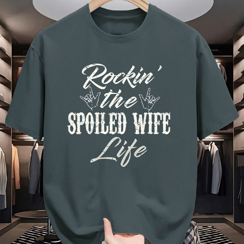 Best Wife Shirt, Wife and Husband Unisex T-Shirt/Hoodie/Sweatshirt HLT00 - Rockin the spoiled wife Life T-Shirt Apparel Clothing Tee