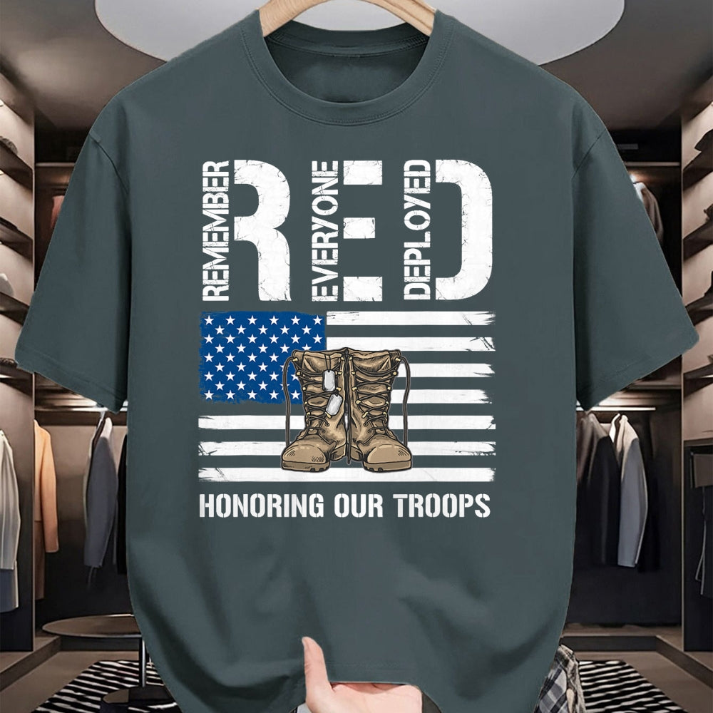 Proud Veteran Shirt, Funny Veteran UnisexT-Shirt/Hoodie/Sweatshirt HLT00 - Remember Everyone Veteran Deployed RED Friday Military T-Shirt