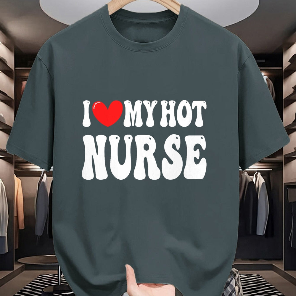 Funny Nurse Shirt, Nurse Unisex T-Shirt/Hoodie/Sweatshirt HLT00 - I Love My Hot Nurse Wife I Heart My Girlfriend T-Shirt