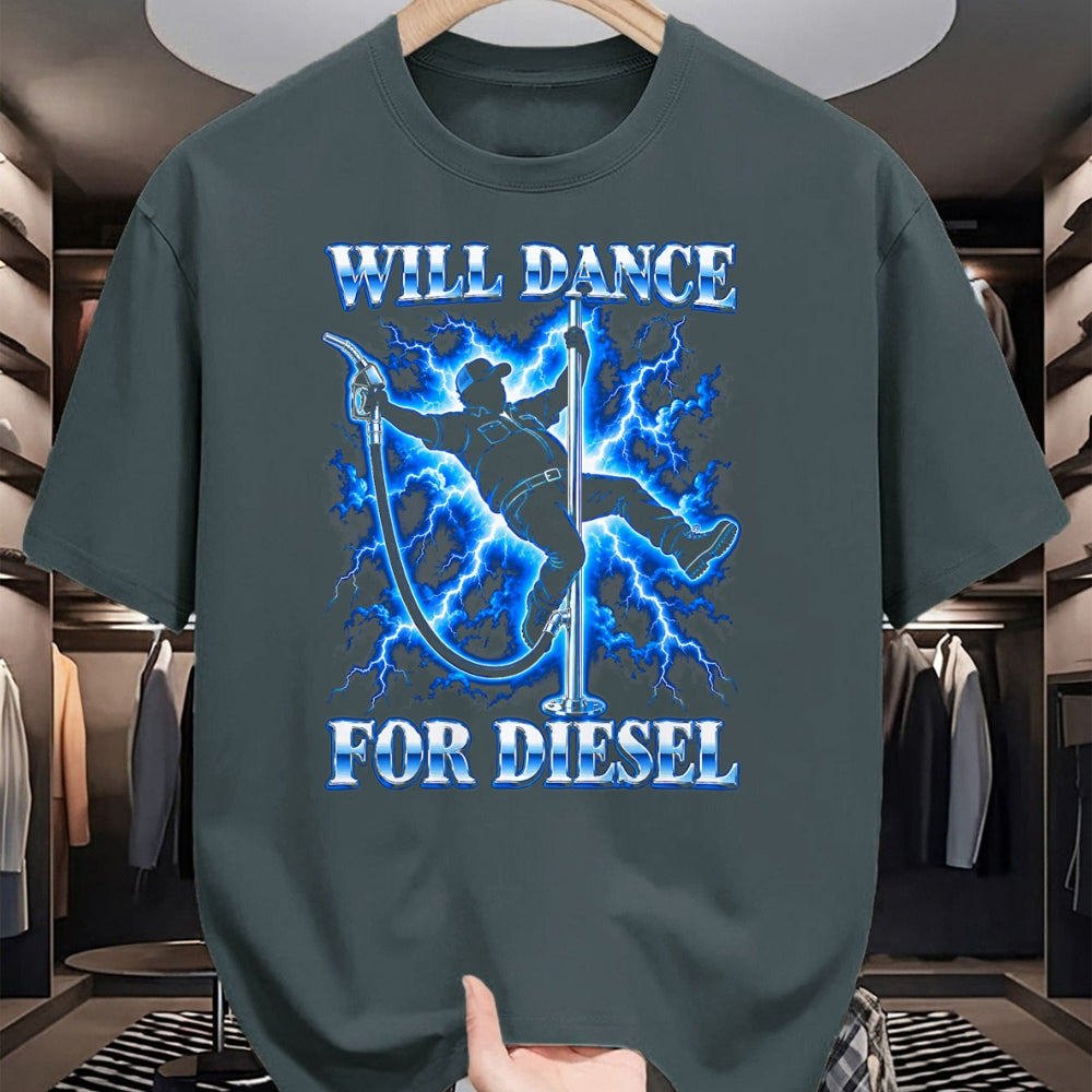 Best Truck Driver Life Shirt, Funny Trucker UnisexT-Shirt/Hoodie/Sweatshirt HLT00 - Will Dance for Diesel Funny Truck Driver Automotive Humor T-Shirt