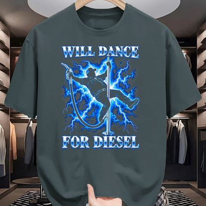Best Truck Driver Life Shirt, Funny Trucker UnisexT-Shirt/Hoodie/Sweatshirt HLT00 - Will Dance for Diesel Funny Truck Driver Automotive Humor T-Shirt