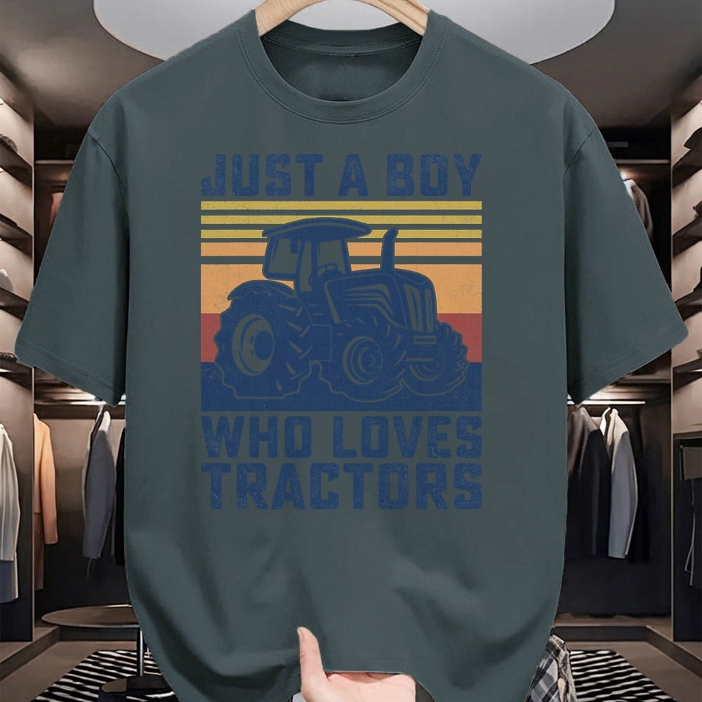 Best Farmer Life Shirt, Funny Farmer UnisexT-Shirt/Hoodie/Sweatshirt HLT00 - Kids Farm Just a Boy Who Loves Tractors, Farmers, Toddlers, Boys T-Shirt