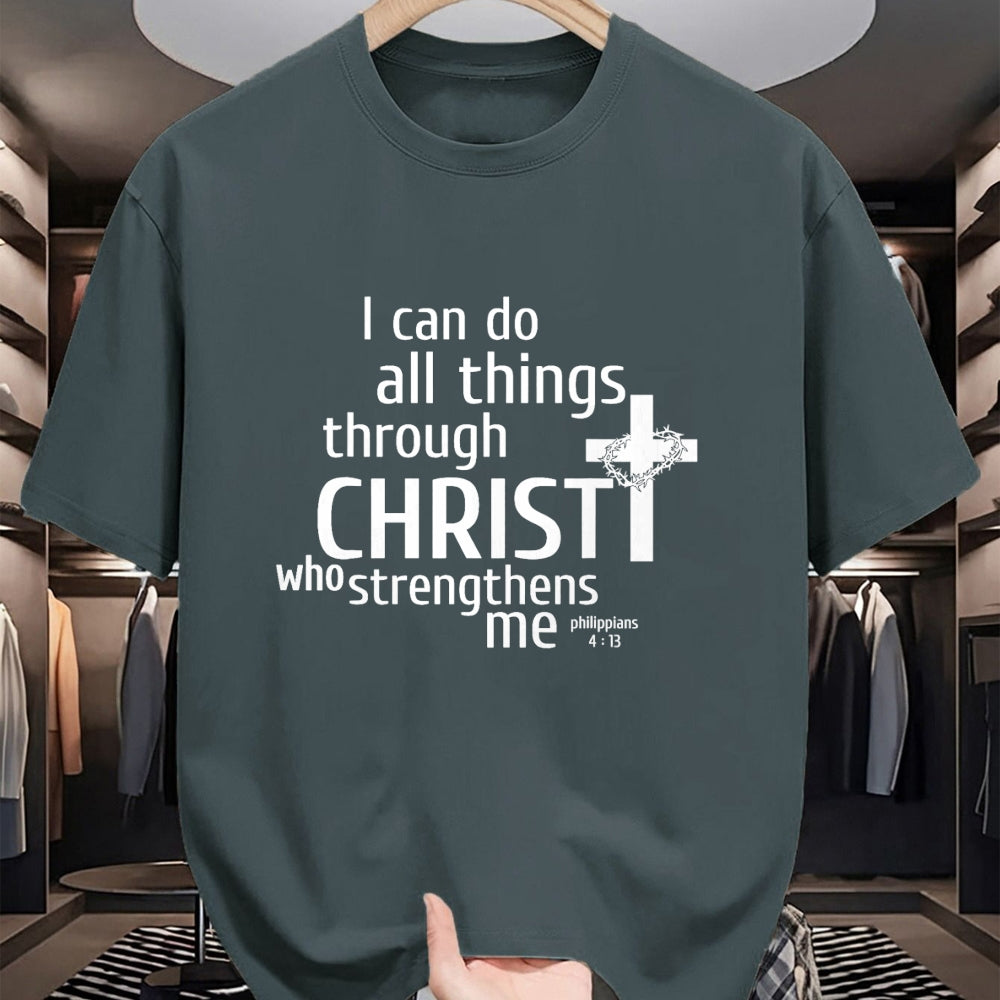 Christian Tee, Christian Faith Unisex T-Shirt/Hoodie/Sweatshirt HLT00 - I Can Do All Things Through Christ - Christian Gift T-Shirt T-Shirt