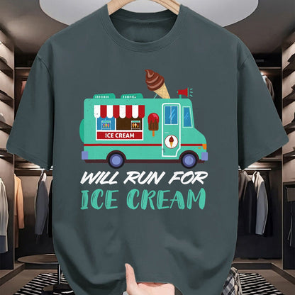 Best Truck Driver Life Shirt, Funny Trucker UnisexT-Shirt/Hoodie/Sweatshirt HLT00 - Ice Cream Truck Will Run for Ice Cream Truck Driver T-Shirt