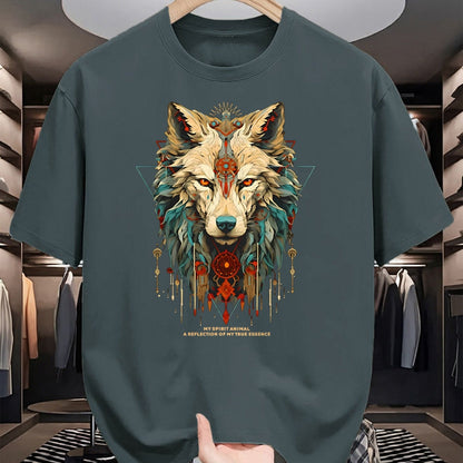 Native American T-Shirts, Vintage Native American Unisex T-Shirt/Hoodie/Sweatshirt HLT00 - Wolf Spirit Animal Sacred Shaman Native American Clan
