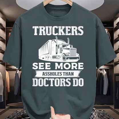 Best Truck Driver Life Shirt, Funny Trucker UnisexT-Shirt/Hoodie/Sweatshirt HLT00 - Truckers See More Funny Truck Driver Gifts for Trucking Dads T-Shirt (1)