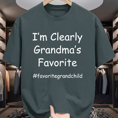 Best Grandma Shirt, Proud Grandma Unisex T-Shirt/Hoodie/Sweatshirt HLT00 - I'm Clearly Grandma's Favorite Funny Granddaughter Grandson T-Shirt (1)