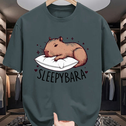 Cute Capybara Shirt, Funny Capybara Unisex T-Shirt/Hoodie/Sweatshirt HLT00 - Kids Capybara Funny Sleepybara Sleep Pajamas Girls Boys T-Shirt