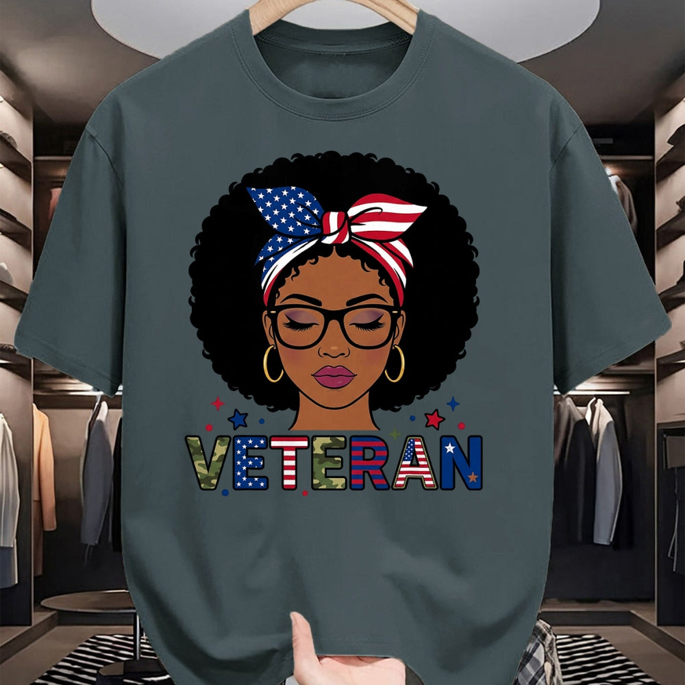 Proud Veteran Shirt, Funny Veteran UnisexT-Shirt/Hoodie/Sweatshirt HLT00 - Black Veteran Women African American Female Army Soldier T-Shirt