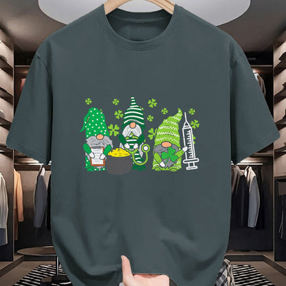 Funny Nurse Shirt, Nurse Unisex T-Shirt/Hoodie/Sweatshirt HLT00 - Gnome Nurses Saint Pattys Scrub Nurse St Patricks Day Women T-Shirt