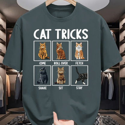 Cat Love Shirt, Funny Cat Lover Gift UnisexT-Shirt/Hoodie/Sweatshirt HLT00 - Cats Funny Cat Tricks T-Shirt, Small, Black