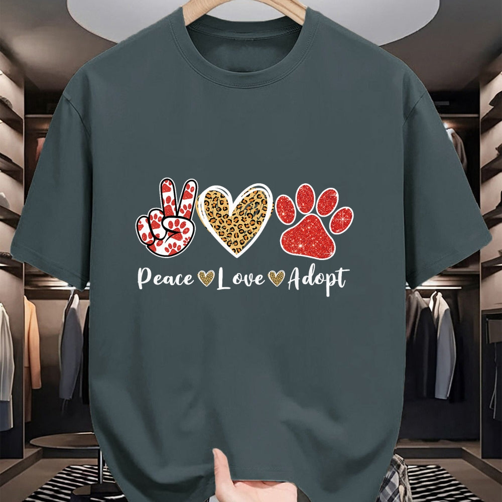 Cat Love Shirt, Funny Cat Lover Gift UnisexT-Shirt/Hoodie/Sweatshirt HLT00 - Ki Peace Love Rescue Adopt Dog Cat Lover Costume Puppy Mom T-Shirt