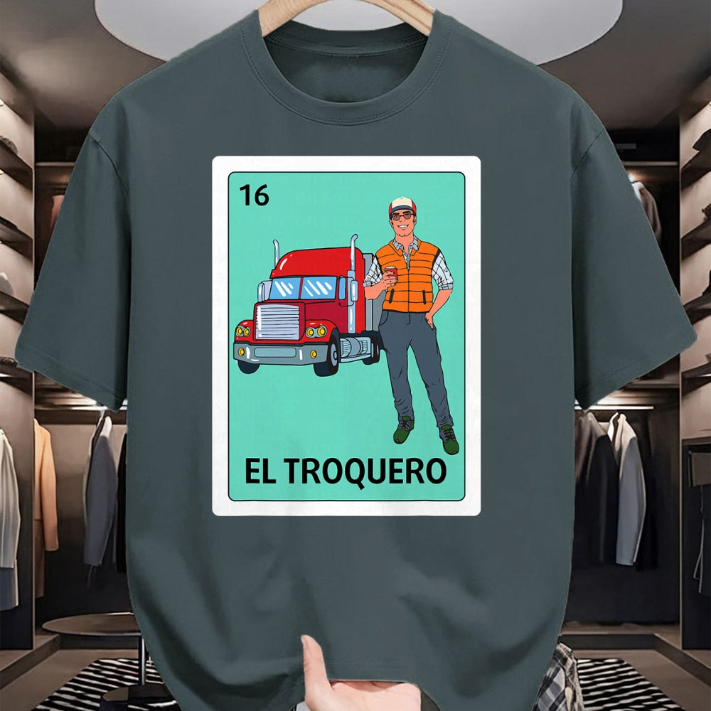 Best Truck Driver Life Shirt, Funny Trucker UnisexT-Shirt/Hoodie/Sweatshirt HLT00 - Truck Driver Spanish Mexican El Troquero Bingo Card Game T-Shirt