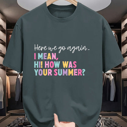 Best Student Shirt, Funny Back To School UnisexT-Shirt/Hoodie/Sweatshirt HLT00 - Here We Go Again Teacher Student First Day Back to School T-Shirt, Men, Black, 3X-Large