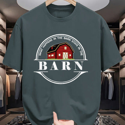 Best Farmer Life Shirt, Funny Farmer UnisexT-Shirt/Hoodie/Sweatshirt HLT00 - What Happens in The Barn Stays in The Barn Farmer T-Shirt