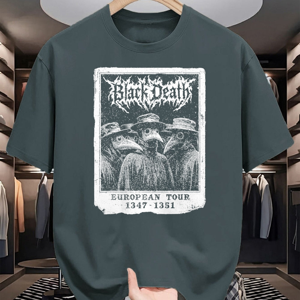 Best Doctor Shirt, Funny Doctor UnisexT-Shirt/Hoodie/Sweatshirt HLT00 - Black Death European Tour  Plague Doctor Fake Band Merch T-Shirt