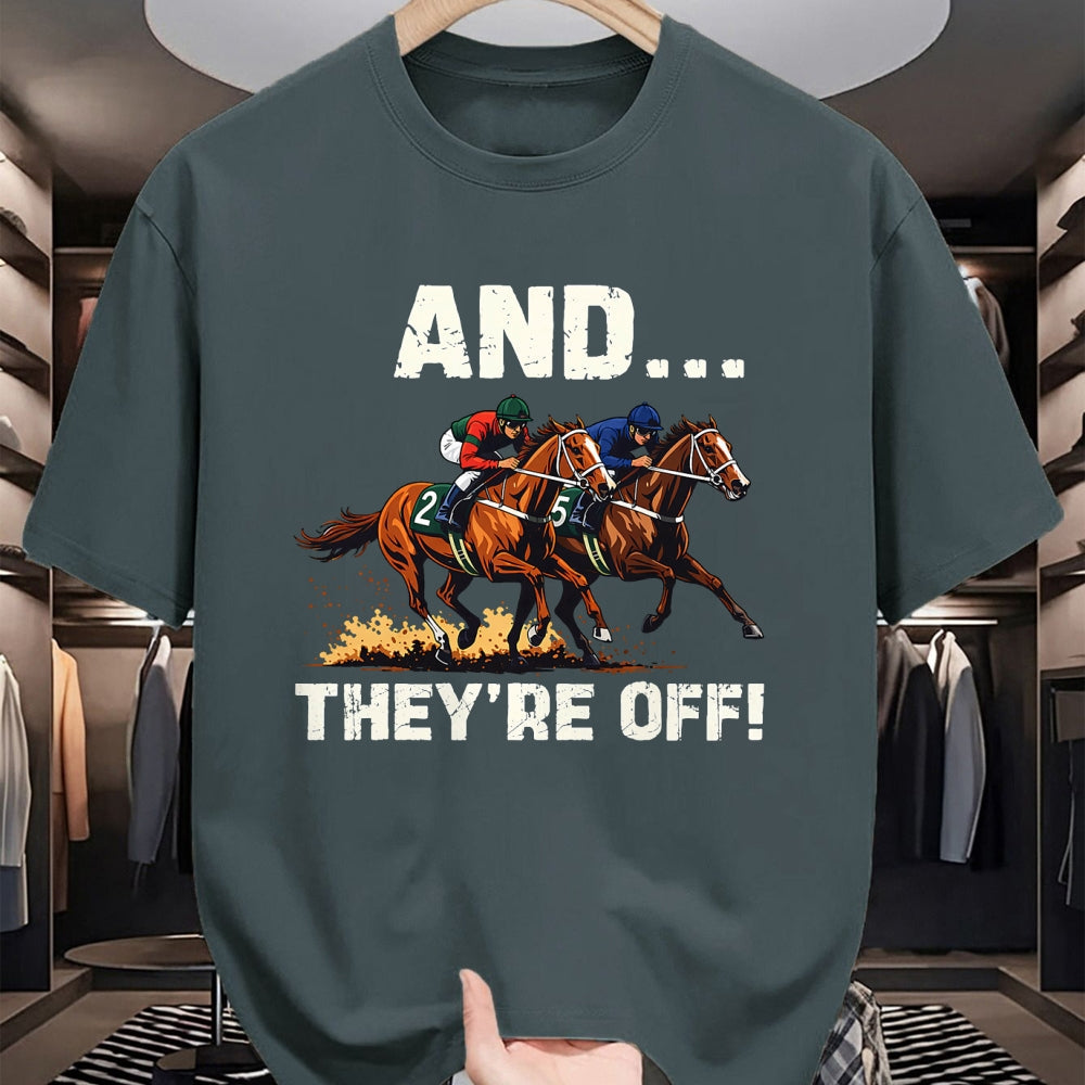 Best Horse Lover Shirt , Funny Horse UnisexT-Shirt/Hoodie/Sweatshirt HLT00 - Funny Horse Racing Toddler Kids Boys Girls and They_re Off T-Shirt