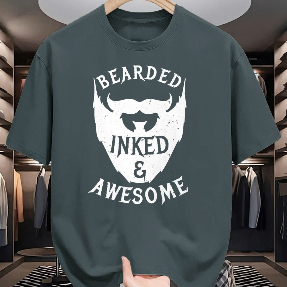 Best Wife Shirt, Wife and Husband Unisex T-Shirt/Hoodie/Sweatshirt HLT00 - Mens Bearded, Inked And Awesome Bearded And Tattooed Guy T Shirt