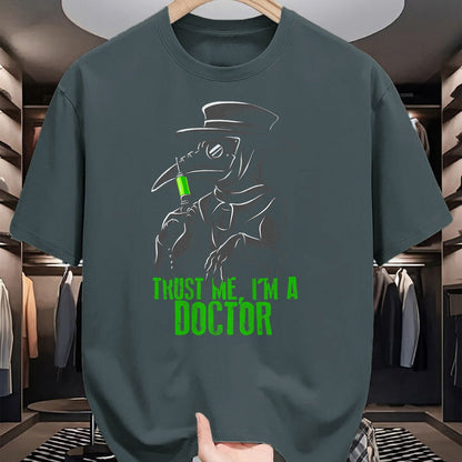 Best Doctor Shirt, Funny Doctor UnisexT-Shirt/Hoodie/Sweatshirt HLT00 - Trust Me I'm A Doctor, Goth Medieval Plague Doctor T-Shirt Small