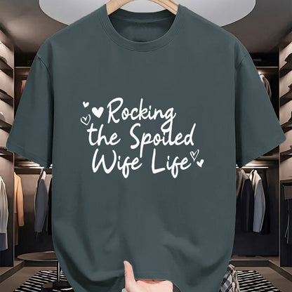Best Wife Shirt, Wife and Husband Unisex T-Shirt/Hoodie/Sweatshirt HLT00 - Gift for wife T shirt, spoiled wife   Fiancee Rocking The Spoiled Wife Life Spoiled Wife Tank Top