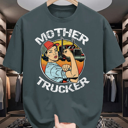 Best Truck Driver Life Shirt, Funny Trucker UnisexT-Shirt/Hoodie/Sweatshirt HLT00 - Mother Trucker Female CDL Semi Truck Driver T-Shirt