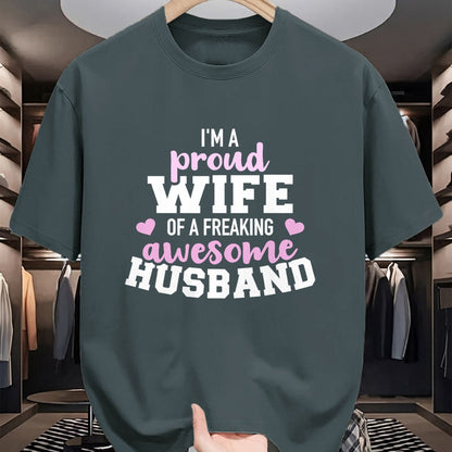 Best Wife Shirt, Wife and Husband Unisex T-Shirt/Hoodie/Sweatshirt HLT00 - Gift for wife T shirt, lucky wife   Proud wife husband wedding anniversary T-Shirt