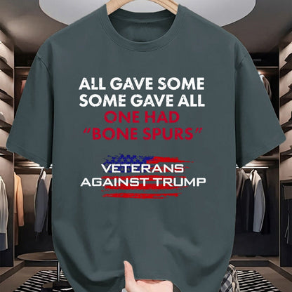 Proud Veteran Shirt, Funny Veteran UnisexT-Shirt/Hoodie/Sweatshirt HLT00 - Veterans Anti-Trump Draft Dodger Bone Spores Vet T-Shirt T-Shirt, Men, Asphalt Grey, X-Large