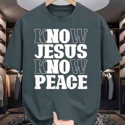 Christian Tee, Christian Faith Unisex T-Shirt/Hoodie/Sweatshirt HLT00 - Know Jesus Know Peace Religion God Church Christian Gifts T-Shirt