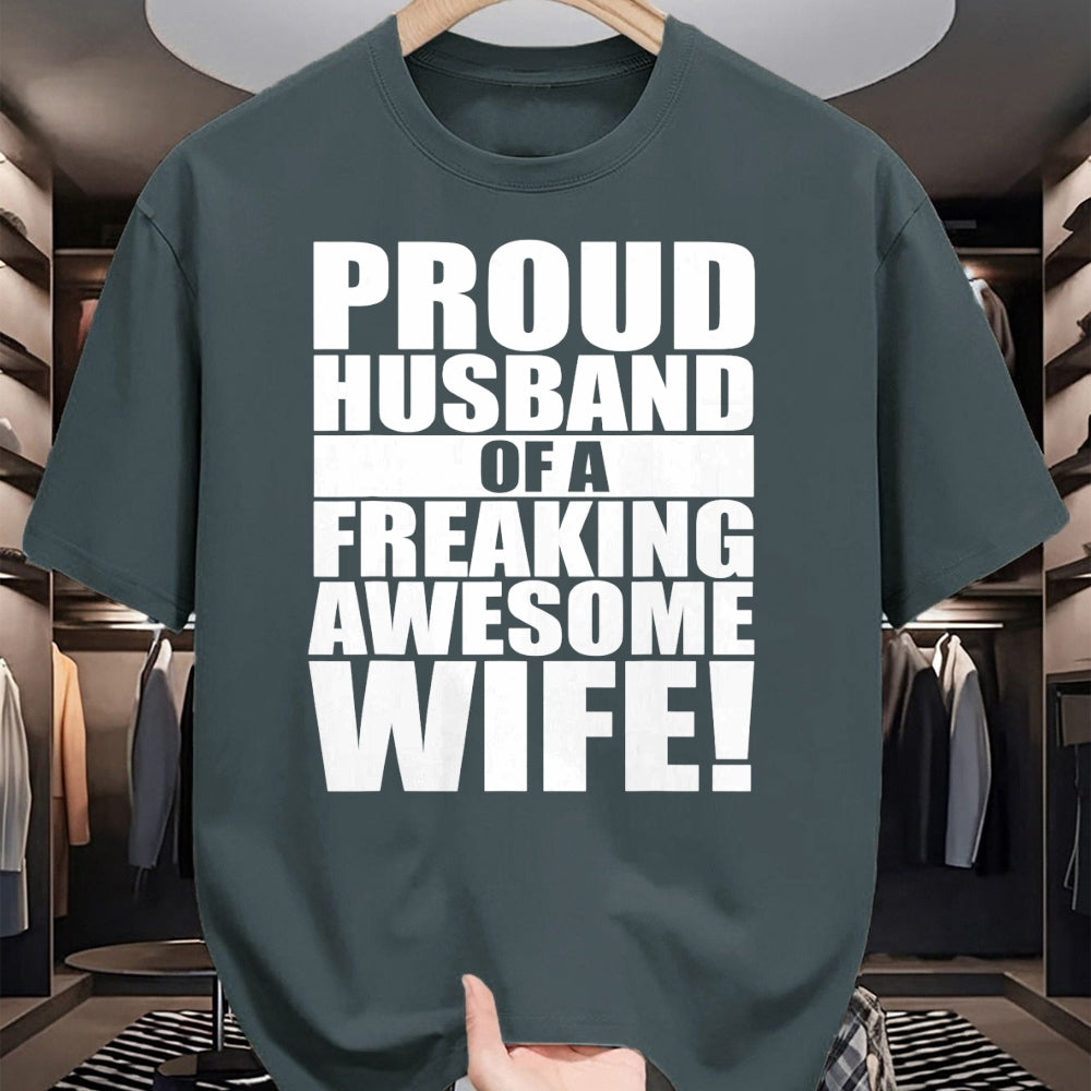 Best Wife Shirt, Wife and Husband Unisex T-Shirt/Hoodie/Sweatshirt HLT00 - Mens Proud Husband Awesome Wife Funny Valentines Day Gift T-Shirt