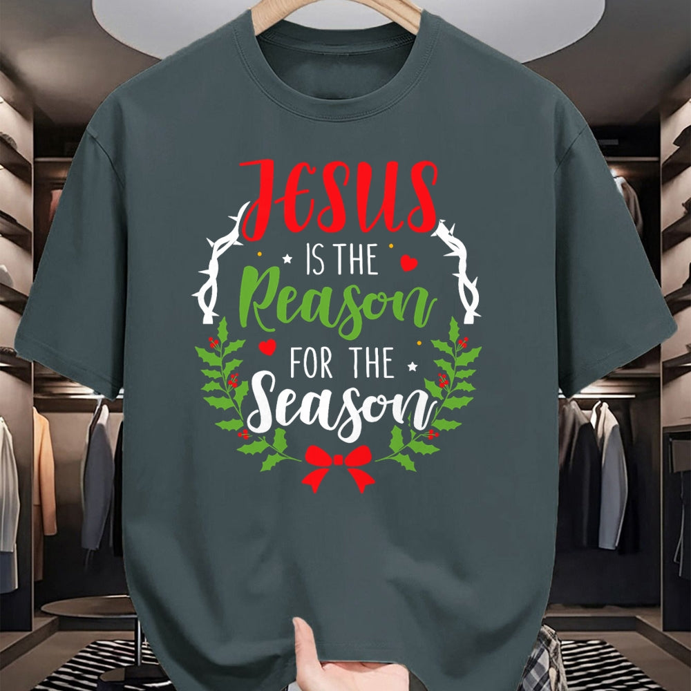 Christian Tee, Christian Faith Unisex T-Shirt/Hoodie/Sweatshirt HLT00 - Jesus is the reason for the season christian christmas T-Shirt (1)