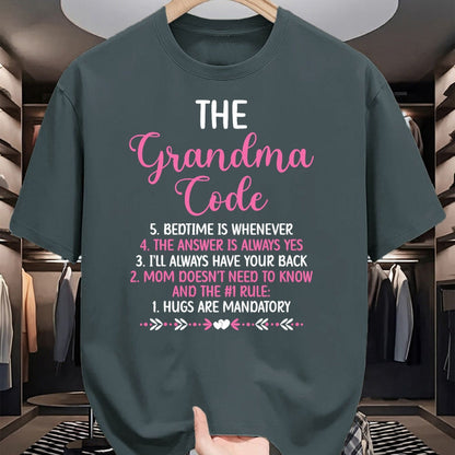 Best Grandma Shirt, Proud Grandma Unisex T-Shirt/Hoodie/Sweatshirt HLT00 - The Grandma Code Granny Grandmother Grandparent T-Shirt (1)