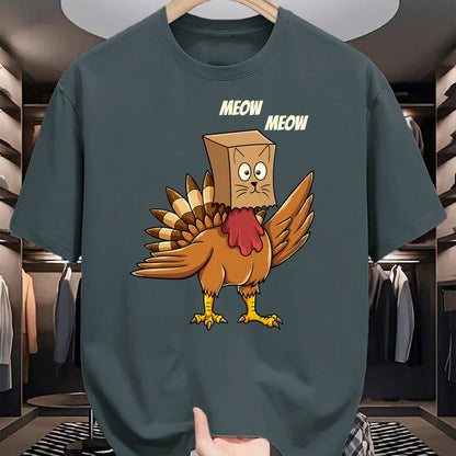 Best Thanksgiving Family Shirt , Funny Thanksgiving UnisexT-Shirt/Hoodie/Sweatshirt HLT00 - Thanksgiving Turkey Cat Meow Funny Men Women Thanksgiving T-Shirt