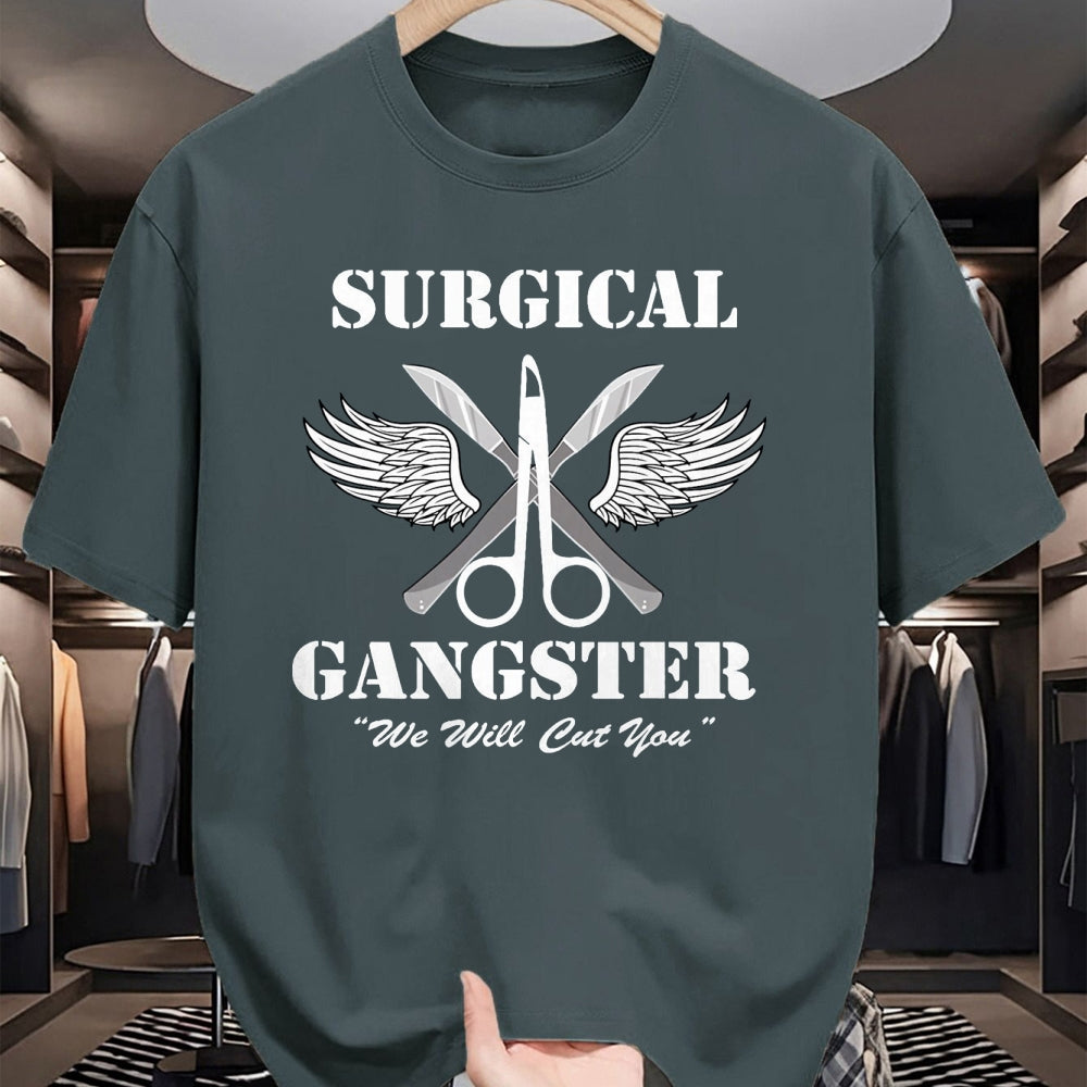 Best Doctor Shirt, Funny Doctor UnisexT-Shirt/Hoodie/Sweatshirt HLT00 - Surgical Gangster - Scrub Tech - Surgery T-Shirt, Men, Black, Large
