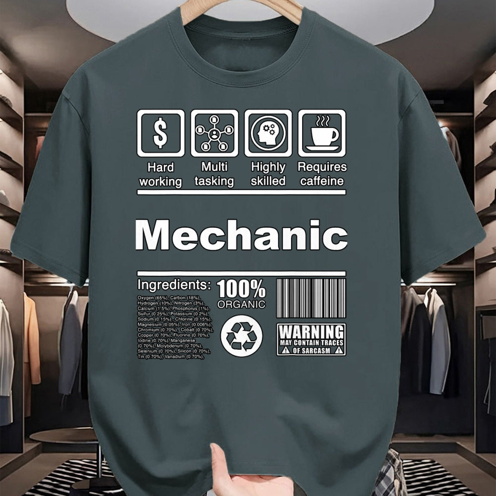 Best Mechanic Life Shirt, Funny Mechanic UnisexT-Shirt/Hoodie/Sweatshirt HLT00 - Mechanic Funny Nutritional Facts - For Mechanics T-Shirt