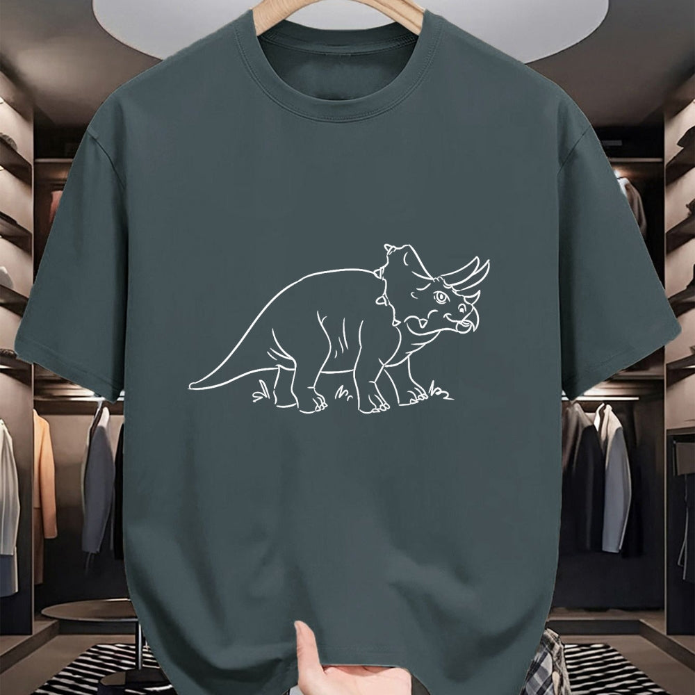 Best Dinosaur Lover Shirt, Funny Dinosaur UnisexT-Shirt/Hoodie/Sweatshirt HLT00 - Line Art Dinosaur Triceratops T-Shirt