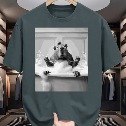 Cute Capybara Shirt, Funny Capybara Unisex T-Shirt/Hoodie/Sweatshirt HLT00 - Funny Graphic Capybara Long Sleeve T-Shirt (15)