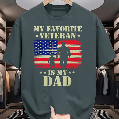 Proud Veteran Shirt, Funny Veteran UnisexT-Shirt/Hoodie/Sweatshirt HLT00 - Father Veterans Day My Favorite Veteran is My Dad Proud Kids T-Shirt