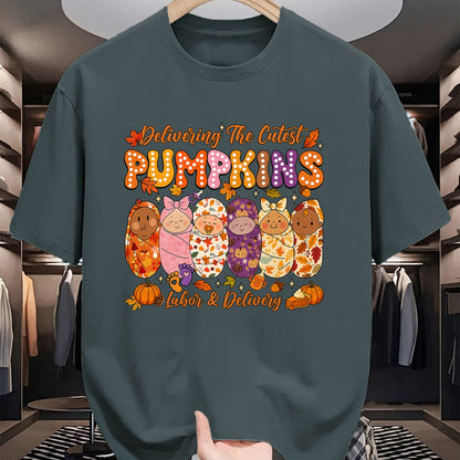 Best Doctor Shirt, Funny Doctor UnisexT-Shirt/Hoodie/Sweatshirt HLT00 - Delivering The Cutest Pumpkins Labor and Delivery Nurse Fall T-Shirt