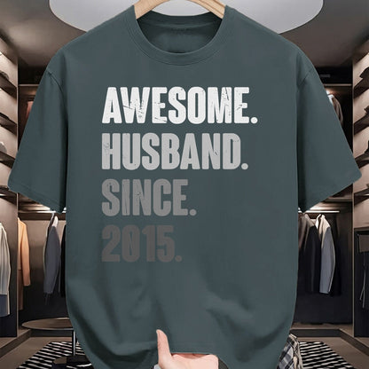Best Wife Shirt, Wife and Husband Unisex T-Shirt/Hoodie/Sweatshirt HLT00 - 9th Year Wedding Anniversary Epic Awesome Husband Since 2015 T-Shirt
