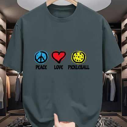 Funny Pickleball Shirt, Pickleball Lover Unisex T-Shirt/Hoodie/Sweatshirt HLT00 - Peace Love Pickleball Pickleball Shirt for Pickleball Player T-Shirt