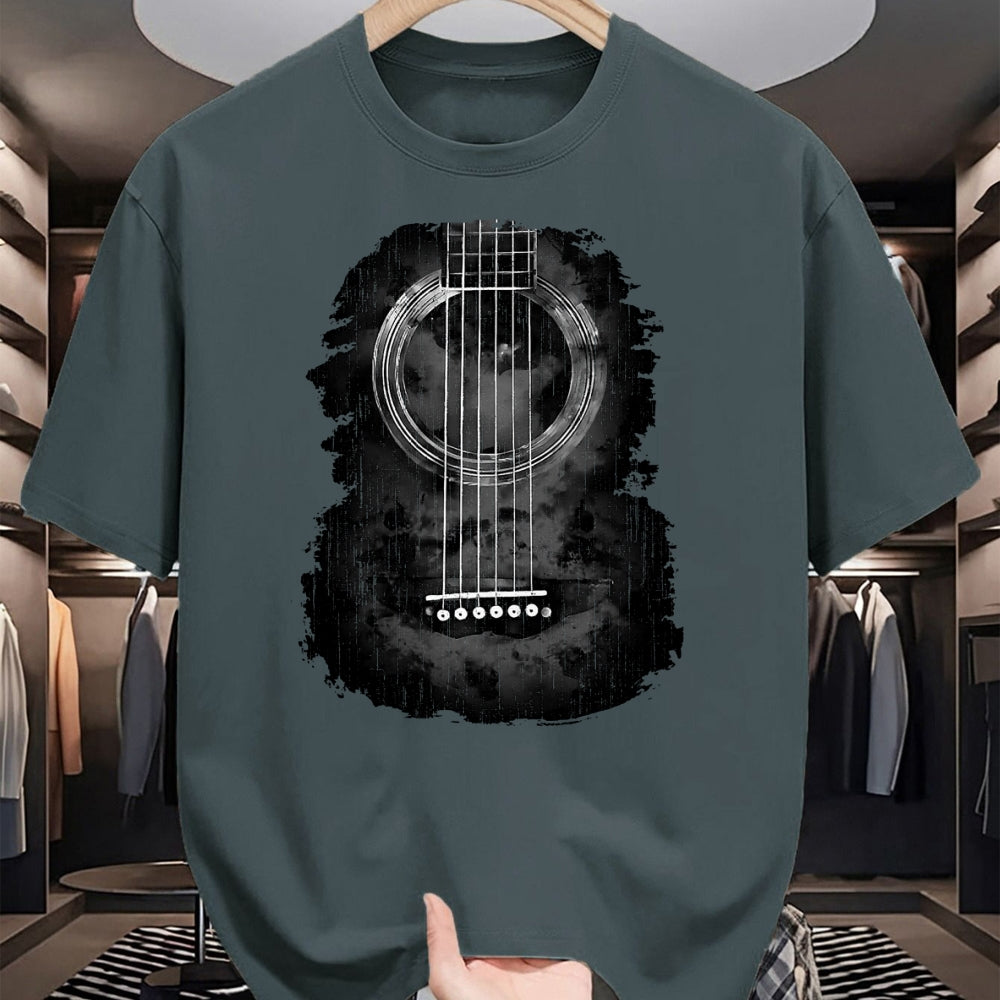 Guitar Lover Shirt, Funny Guitar UnisexT-Shirt/Hoodie/Sweatshirt HLT00 - Distressed Acoustic Guitar Vintage Rock & Roll Music Lover T-Shirt, Men, Black, 3X-Large