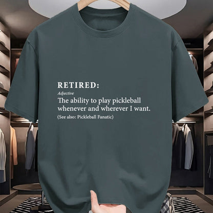 Funny Pickleball Shirt, Pickleball Lover Unisex T-Shirt/Hoodie/Sweatshirt HLT00 - Retired Defination Pickleball Lover Retirement Tee - Unisex-Adults T-Shirt