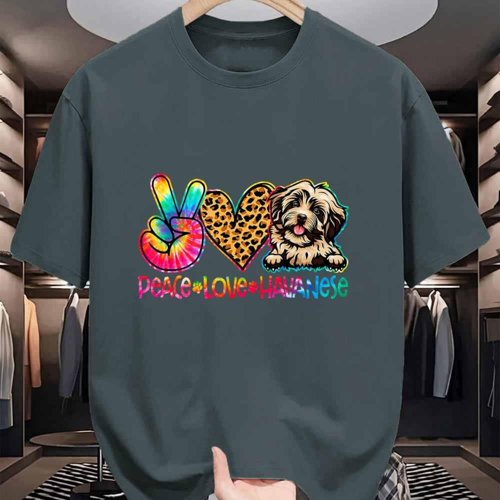 Dog Love Shirt, Dog Lover Gift T-Shirt/Hoodie/Sweatshirt HLT00 - Peace Love Rescue Dog Lover Parent Adopted Tie Dye T-Shirt