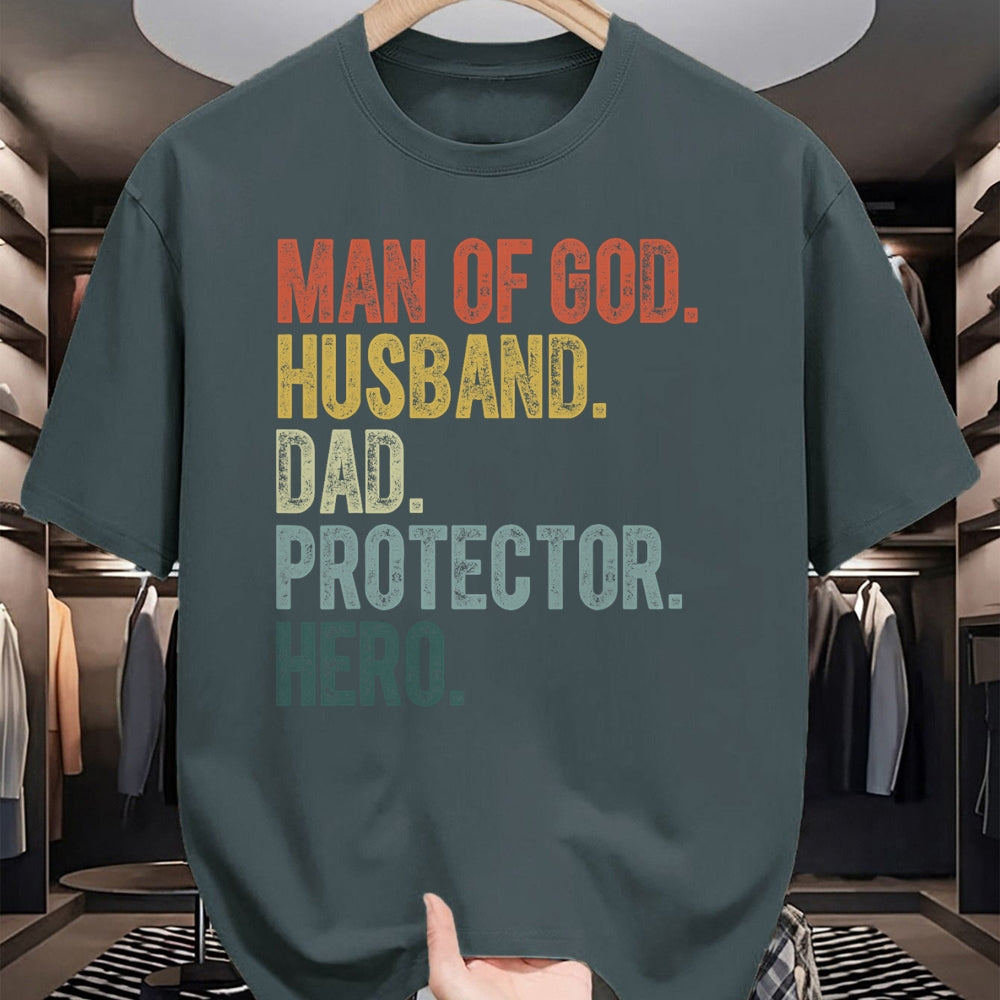 Best Wife Shirt, Wife and Husband Unisex T-Shirt/Hoodie/Sweatshirt HLT00 - Man of God Husband Dad Protector Hero Father's Day Men T-Shirt