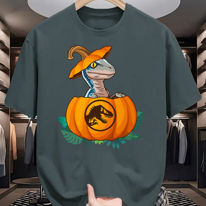 Best Dinosaur Lover Shirt, Funny Dinosaur UnisexT-Shirt/Hoodie/Sweatshirt HLT00 - Jurassic World Halloween Dinosaur Pumpkin Logo T-Shirt