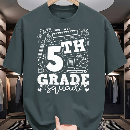 Best Teacher Shirt, Funny Teacher UnisexT-Shirt/Hoodie/Sweatshirt HLT00 - Back to School 5th Fifth Grade Squad Teacher Kid T-Shirt