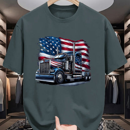 Best Truck Driver Life Shirt, Funny Trucker UnisexT-Shirt/Hoodie/Sweatshirt HLT00 - Semi Truck Driver US Trucker USA Flag Patriotic 4th of July T-Shirt