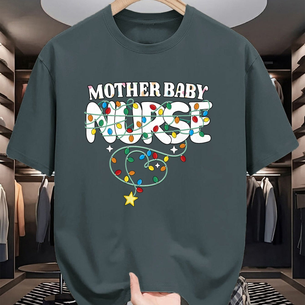 Funny Nurse Shirt, Nurse Unisex T-Shirt/Hoodie/Sweatshirt HLT00 - Mother Baby Nurse Christmas Tree Mom Baby Nurse Xmas Party T-Shirt
