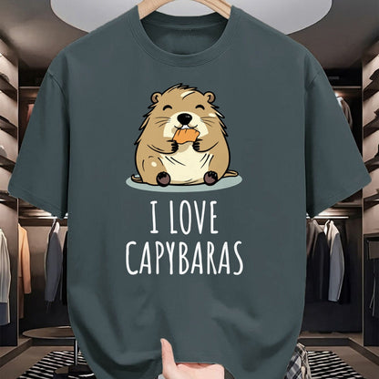 Cute Capybara Shirt, Funny Capybara Unisex T-Shirt/Hoodie/Sweatshirt HLT00 - I Love Capybaras Long Sleeve T-Shirt