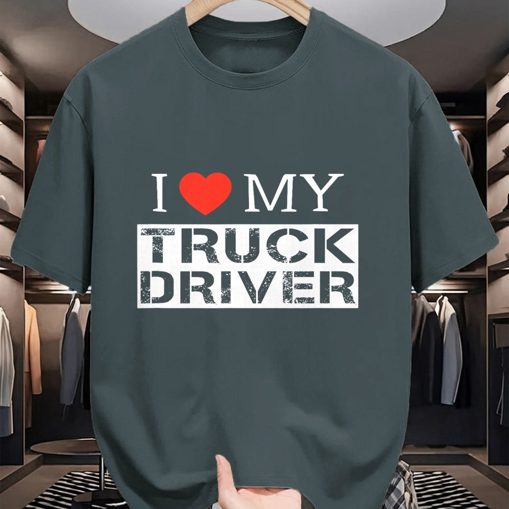 Best Truck Driver Life Shirt, Funny Trucker UnisexT-Shirt/Hoodie/Sweatshirt HLT00 - I Love My Truck Driver Trucker Girlfriend Wife Mom Mother T-Shirt